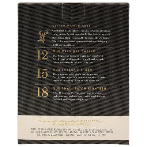 Glenfiddich 12/15/18 yo Tasting Pack Collection 3x5cl