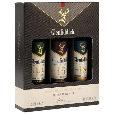 Glenfiddich 15/12/18 ans Coffret Dégustation Collection 3x5cl