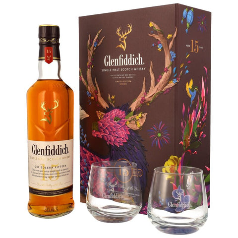 Glenfiddich  Solera 15 y.o. + 2 Gläser Neue Ausstattung