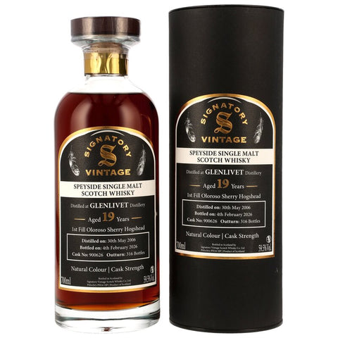 Glenlivet 2006/2026 - 19 y.o. - 1st Fill Oloroso Sherry Hogshead #900626 - Sig CS Ibisco Decanter