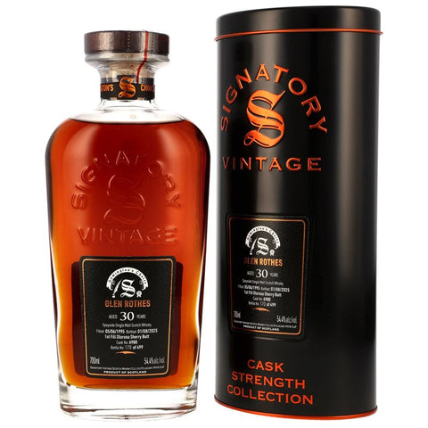 Glenrothes 1995/2025 - 30 y.o. - 1st Fill Oloroso Sherry Butt #6980 - Signatory Symingtons Choice