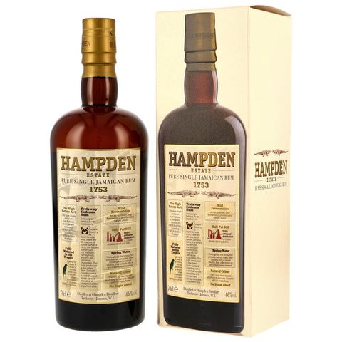 Hampden 1753 - Rhum jamaïcain pur single malt de 3 ans