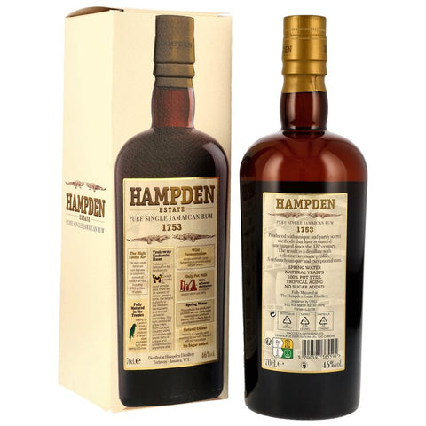 Hampden 1753 - Rhum jamaïcain pur single malt de 3 ans