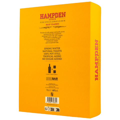 HAMPDEN HLCF Classic - Pure Single Jamaican Rum 60% in book + 2 glasses