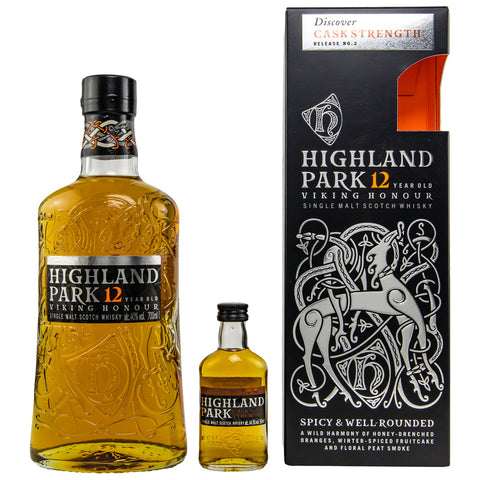 Highland Park 12 y.o. Viking Honour + Highland Park Cask Strength Mini