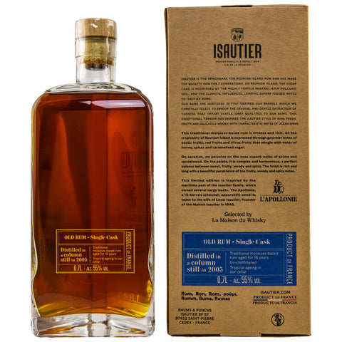 Isautier Rhum 2005/2022 - 16 yo L'Apollonie Rhum Vieux Antipodes