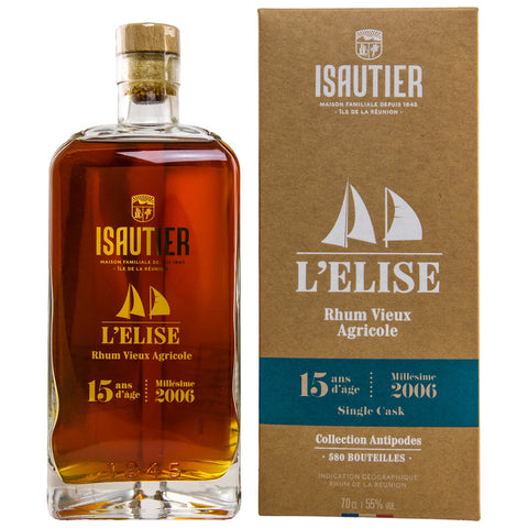 Isautier Rhum 2006/2022 - 15 yo l'Elise Rhum Vieux Antipodes