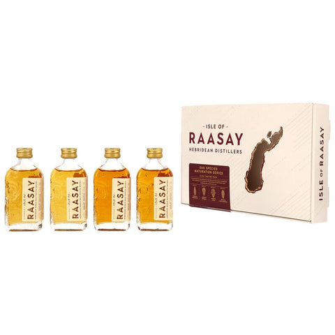 Coffret dégustation 4 x 0,05 l de la série Maturation des chênes de l'île de Raasay