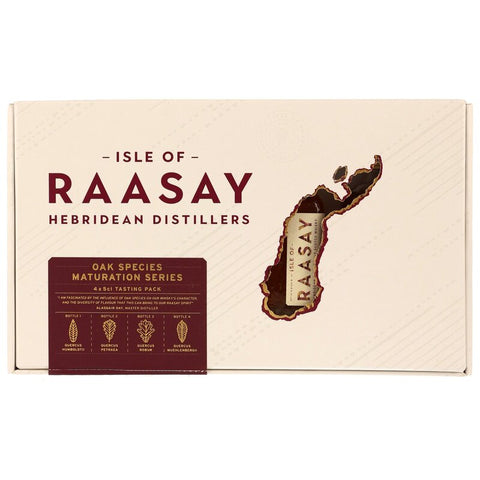 Coffret dégustation 4 x 0,05 l de la série Maturation des chênes de l'île de Raasay