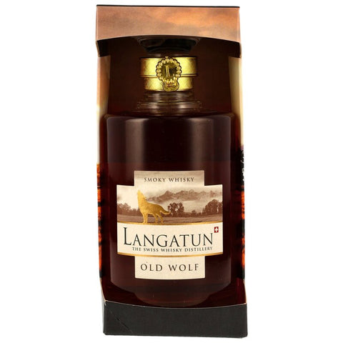 Langatun Old Wolf Smoky Whisky - Peat & Sherry Casks - in GP Neue Ausstattung