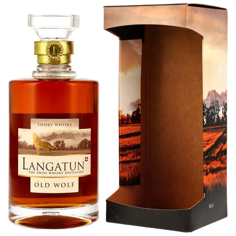 Langatun Old Wolf Smoky Whisky - Peat & Sherry Casks - Neue Ausstattung
