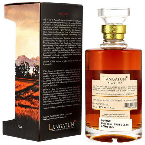 Langatun Old Wolf Smoky Whisky - Peat & Sherry Casks - Neue Ausstattung