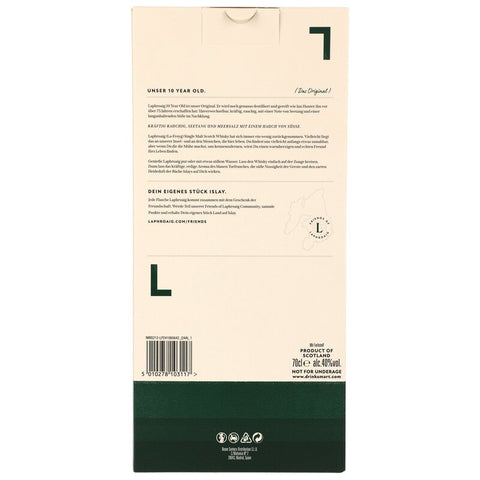 Laphroaig 10 y.o. mit 1 Glas - Neue Ausstattung 