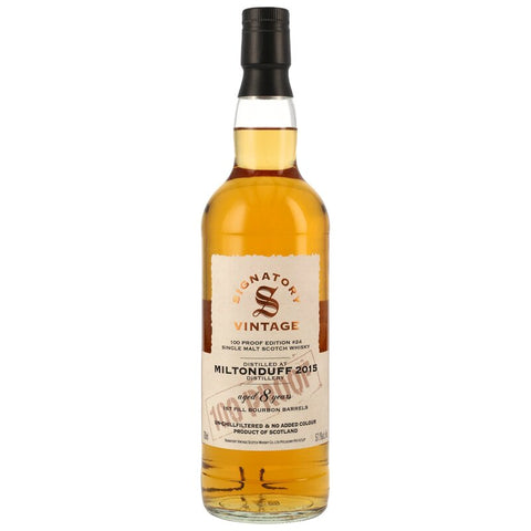 Miltonduff 2015/2024 - 8 ans - Signataire 100 PROOF Edition #24