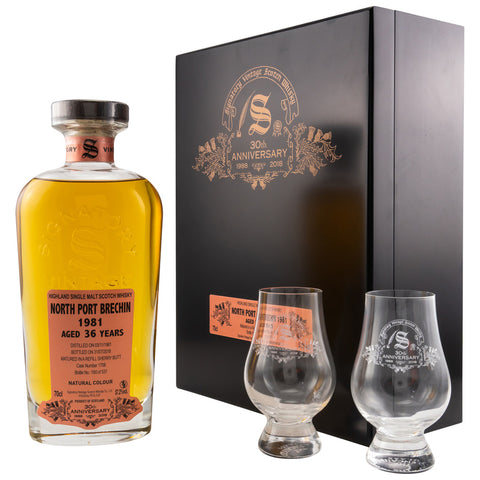 North Port Brechin 1981/2018 30e anniversaire + 2 verres