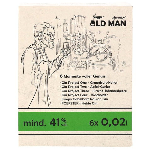 Oldman Gin Tastingbox 6x0,02l Neue Ausstattung