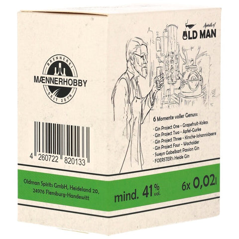 Oldman Gin Tastingbox 6x0,02l Neue Ausstattung