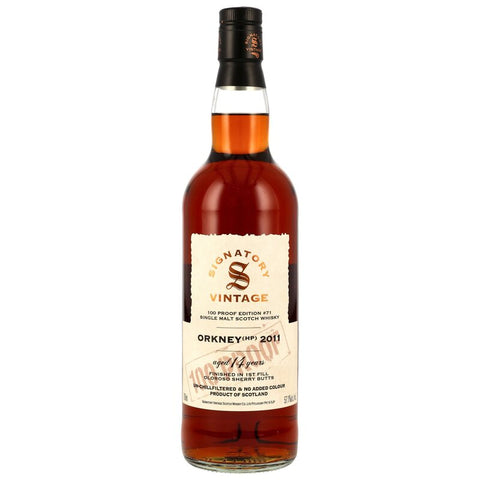 Orkney 2011/2026 - 14 y.o. - 1st Fill Oloroso Sherry Butts Finish - Signatory 100 PROOF Edition #71