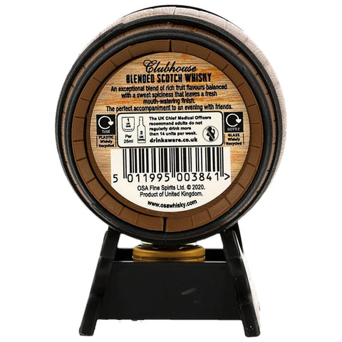 OSA Fine Spirits Clubhouse Mini-Cask Barrel Blended Scotch Whisky Nouvel équipement 2025