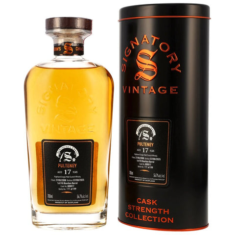 Pulteney 2008/2025 - 17 y.o. - 1st Fill Bourbon Barrel #800017 - Signatory Symingtons Choice