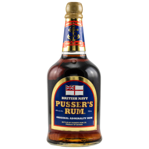Pussers Rum British Navy - Mélange original de l'Amirauté (Étiquette bleue)