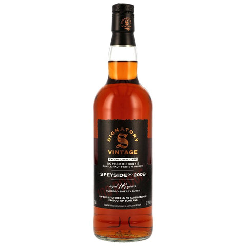 Speyside (M) 2009/2025 - 16 y.o. - Oloroso Sherry Butts - Signatory 100 PROOF Exceptional Cask Edition #15