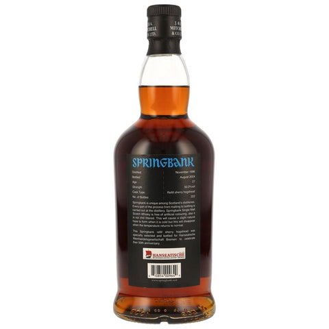 Springbank 1996/2024 - 27 y.o. - Refill Sherry Hogshead