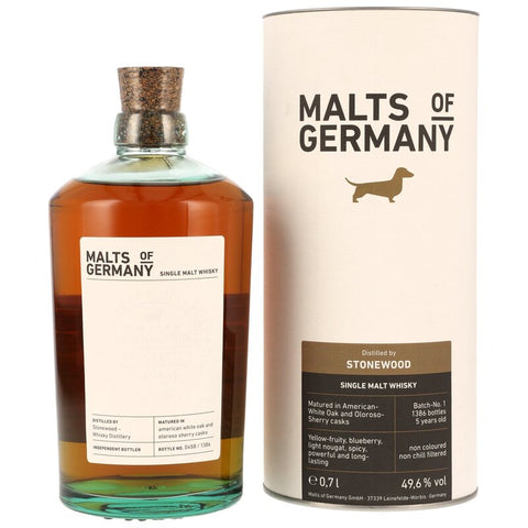 Stonewood Single Malt Whisky - American White Oak & Oloroso Sherry Cask- Malts of Germany