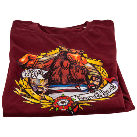 The Fighting Bear Gin T-Shirt - rot
