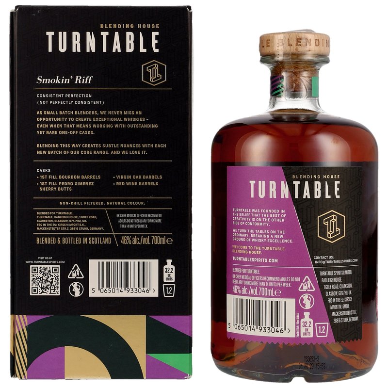 Turntable Spirits - Smokin’ Riff - Blended Scotch Whisky