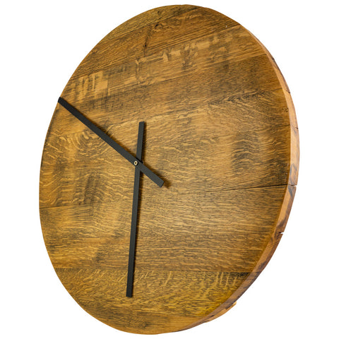 Wanduhr aus Fassdeckel (ohne Aufdruck)
