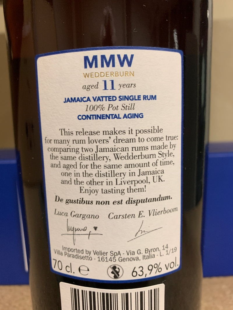 SVM 11 y.o MMV Blend Jamaica Vatted Single Rum-Continental Aging-Wedderburn