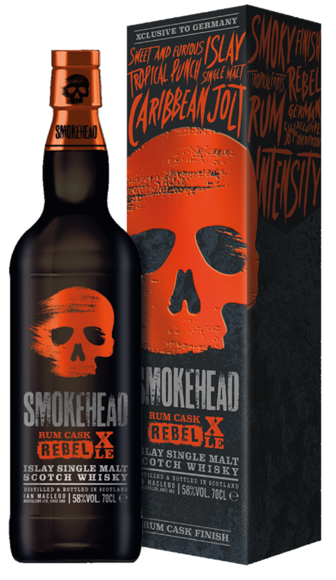 Rhum Smokehead Cask Rebel XLE 58% !!! La plus grande explosion de saveurs jamais vue par Smokehead... garantie !!